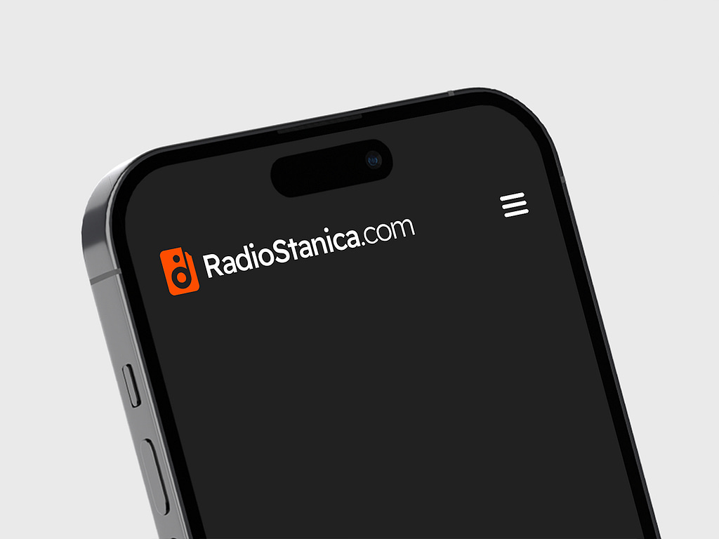 Onyx Creative Studio - Projekt RadioStanica.com Smartphone application dark